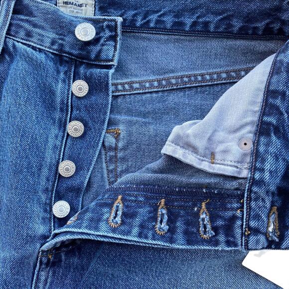 New Citizens of Humanity Premium Vintage Lorelle Piece Out Denim Mini Skirt 27 - Picture 8 of 13